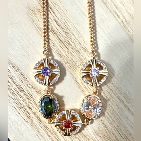 Rose Gold Gemstone Bracelet Rose Gold-Plated Bracelet - Picture 6 of 7